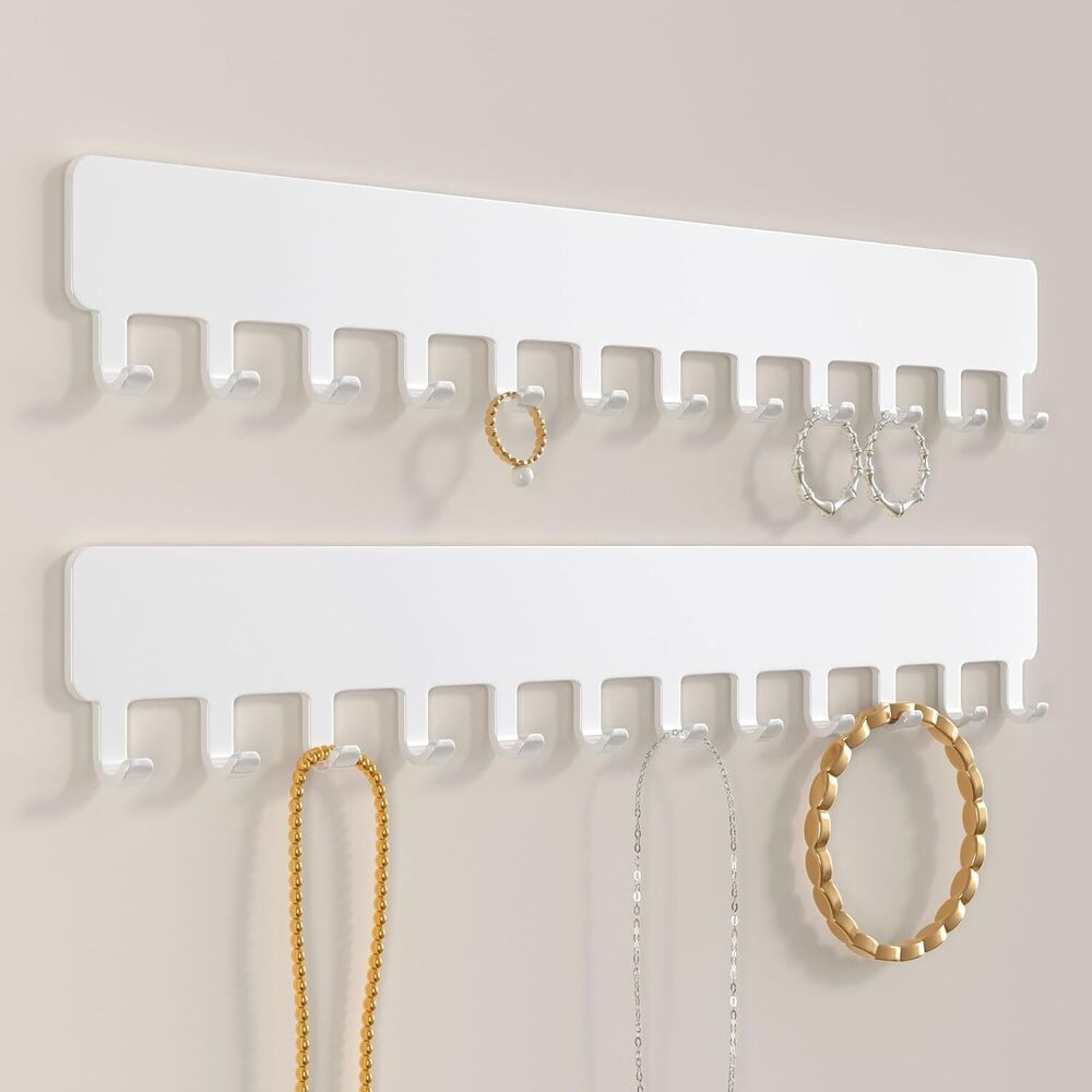 Necklace Holder Hanging Jewelry Organizer - Self-Adhesive Wall Mounted
